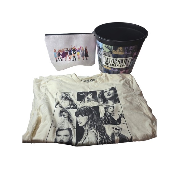Handbags - Taylor Swift The Eras Tour Official Merch Small T Shirt, Cosmetic Bag, Bucket